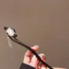 Horquilla de Madera de Loto para Mujer, Estilo Antiguo, Nuevo Estilo Chino, Horquilla con Borla, Volumen Pequeño de Cabello, Horquilla Accesorios para Falda de Cara de Caballo Hanfu