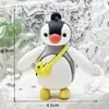 Adornos de Pingüino de Dibujos Animados para Micro Paisajes Llavero Muñeco de Pegamento Suave de PVC Colgante de Pingüino Pequeño Accesorios para Funda de Teléfono Móvil DIY
