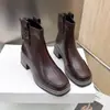 Botas nuevas para mujer, de suela gruesa, caña corta y corte ajustado, con suela antideslizante, adecuadas para otoño e invierno, botines casuales estilo Martin, estilo británico, con tacón grueso, botines cortos, 2026