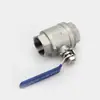 Válvula de aço inoxidável de 4 pontos com rosca interna, válvula de esfera de conexão rápida, válvula borboleta, acessórios para equipamentos, interruptor de controle, 2 pontos de rosca interna dupla, 1/2 polegada