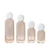 Botella de vidrio plana con forma especial para loción en aerosol, esencia cosmética, crema y mascarilla, 50 ml