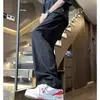 Pantalones de malla fina de seda helada de secado rápido para hombre, nuevos de verano, corte recto holgado, pantalones de asalto tipo paracaídas deportivos fluidos.