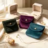 Bolsa de terciopelo de alta gama con cordón, hecha a medida para guardar joyas y regalos, bolsa a prueba de polvo para artículos culturales y pulseras con impresión de logotipo