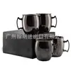 Venta Caliente Transfronteriza Taza de Acero Inoxidable 304 Taza de Moscú Taza con Recubrimiento de Cobre Punto Martillado Taza de Cuerpo Ligero Taza de Vino Taza de Cóctel