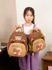 Mochila Escolar para Jardim de Infância de Capivara Desenho Animado Fofa Mochila para Meninas Pré-Escolares 3 Anos 6 Anos Mochila para Passeio de Meninos