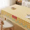 Mantel Rectangular a Cuadros 2025 Impermeable, Resistente al Aceite y al Calor, Sin Lavar, con un Toque de Lujo Ligero y de Alta Gama para Uso en el Hogar, Mantel para Mesa de Centro