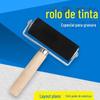 Rolo de impressão pincel arte tinta esfregando roda de borracha macia grande tamanho pequeno rolo de impressão pincel de parede ferramenta de impressão