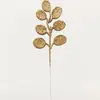 Planta Artificial Hoja de Dinero con Polvo Dorado Hoja con Purpurina Decoración de Árbol de Navidad Accesorios de Decoración para el Hogar y el Hotel Material al por Mayor