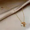 Collar de Diseño Exquisito de Nicho Estilo Retro Francés Simple Versátil Nueva Cadena para Suéter Joyería de Lujo Ligero con Sensación de Alta Gama para Mujeres