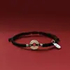 Colgante de Jade Hetian de la Paz Pulsera de Hilo Rojo para Mujer, Cuentas de la Fortuna de Plata Esterlina, Estilo Pareja, Pulsera del Año de Nacimiento, Pulsera de Amistad