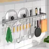 Gancho de Cozinha Deluxe Sem Furos Multifuncional Porta-Faca Prateleira de Armazenamento de Parede Nova para Tampa de Panela Doméstica TYmy