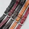 En Stock Nuevo Diseño Hueco Vintage Cinturón de Cuero Genuino para Mujer Versátil Hebilla Única Cinturón Ancho