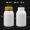 Botella de plástico de doble capa para uso médico, de PE, sólida, blanca, de 170/300 ml, con cápsulas de calcio y tapa de doctor.