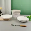 Plato de Cerámica Simple Estilo Nórdico Vajilla Plato para Verduras Casero Plato para Saltear Platos de Frutas Plato para Ensalada Plato para Desayuno