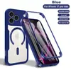 Adecuado para iPhone 18 Pro Max, funda de teléfono magnética transparente de colores, Apple 17 anticaídas, funda protectora simple, 16