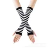 Guantes Largos Estilo Coreano de Algodón con Rayas Blancas y Negras Sin Dedos Mangas para Brazos Venta al por Mayor Cosplay Anime Mangas Largas para Muñecas