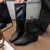 Botas Western Largas para Mujer con Tacón Oculto de 5 cm, Punta Cuadrada, Desmontables, Novedad Otoño/Invierno 2026, Botas de Caballero Color Marrón Merade