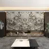 Personalização de Parede com Fundo de Pedra de Luxo, Processamento de Mármore Natural, Design de Pedra Curva de Formato Irregular para Sala de Estar de Villa e Lobby de Hotel