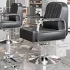 Cadeira de Salão Reclinável para Cabeleireiro, Corte de Cabelo, Barbear, Cadeira Reclinável, Permanente, Coloração, Cadeira Giratória de Aço Inoxidável para Barbearia