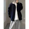 Nuevo Cárdigan de Punto para Hombre Otoño/Invierno 2026, Sencillo y Sofisticado, Estilo Coreano Casual con Cuello Alto y Cremallera