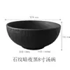 Dropshipping Tigela de Cerâmica com Textura de Pedra Criativa Tigela de Arroz de Alto Valor Tigela de Sopa Tigela de Macarrão Tigela Grande Tigela para Macarrão Instantâneo Tigela de Salada