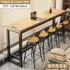 Mesa de Bar de Madera Maciza para Uso Doméstico, Mesa de Bar Pequeña de Ocio para Balcón, Mesa de Patas Altas, Mesa de Computadora de Bar de Madera Maciza, Mesa Larga Sencilla