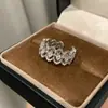 Anillo de lujo ligero, nicho, estrella de alta gama, perla y circonita cúbica para mujer, exquisito y moderno, anillo abierto ajustable