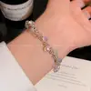Pulsera de Cristal Roto Plateado con Cuentas de Colores de Ensueño de Hada Súper para Mujer, Diseño de Nicho de Lujo Ligero, Joyería de Mano Exquisita de Gama Alta, Venta al por Mayor