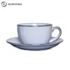 Taza de Comercio Exterior Directo de Fabricantes Venta al por Mayor Cerámica con Esmalte de Cambio de Horno Taza de Cerámica Sencilla Taza de Pareja Regalo Regalo