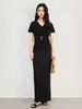 Falda recta versátil de estilo coreano retro, suave y casual, con abertura para mujer, nueva falda vaquera holgada de cintura alta para primavera-verano