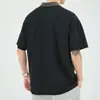 Polo de manga corta de verano para hombre, marca de moda, holgado, sencillo, de talla grande, informal, combinable con todo, con solapa y media cremallera.