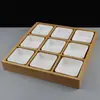 Conjunto de Pratos para Hot Pot com Pratos de Nove Compartimentos, Pratos Criativos e Únicos para Legumes para Restaurantes de Hot Pot, Caixa de Madeira Dividida de Bambu Comercial