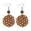 Pendientes de Paja Hechos a Mano Estilo Resort, Pendientes de Ratán con Ambiente de Playa Marina, Accesorios para Orejas Estilo Bohemio de Nicho