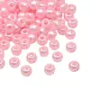 Contas Acrílicas Peroladas de Cor Sólida 8x6mm com Quatro Furos, Materiais para Acessórios de Joias Artesanais para Pulseiras e Colares DIY