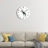 Reloj de pared de jirafa para sala de estar, dormitorio, habitación infantil, reloj de arte, decoración de pared de fondo silenciosa, venta al por mayor