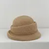 Sombrero de Pescador Liso Versátil y Elegante de Verano para Mujer, Sombrero Cubo Estilo Hepburn Retro Chic con Borde Enrollado, Sombrero de Protección Solar para Salidas