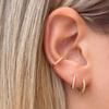 Aretes Redondos Micro-Incrustados de Aguja de Plata S925 Estilo Caliente Transfronterizo Europeo y Americano Aretes de Moda Personalizados Aretes Joyería para Mujer