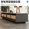 Mueble de TV de Pizarra Color Crema, Moderno y Sencillo, Blanco, para Sala de Estar, Adecuado para Apartamentos Pequeños, de Pie, Juego de Mesa de Café de Lujo Ligero