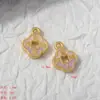 Inteligente e inteligente etiqueta de oro arena pulsera morada de la suerte colgante joyería material para manualidades accesorios al por mayor