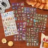 Série de Lojas de Lanches Deliciosos Yuezhen Adesivos Planos Adesivos Laser Japoneses Diário de Comida Colagem Materiais Decorativos