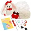Paquete de Materiales para Crochet de Lana Set Muñeca de Peluche de Tejido Muñeca Tejida Muñeca de Ganchillo Tejido DIY