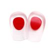 Almohadilla de talón de silicona, material GEL, almohadilla de pie bicolor, almohadilla trasera con forma de copa, almohadilla de descompresión que absorbe los impactos, almohadilla de tamaño medio, plantilla que aumenta la altura, venta al por mayor de fábrica