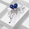 Broche de solapa de flor de cinco pétalos con diamantes estilo coreano Lanhao, flor de mariposa, joyería de moda versátil, prendedor para mujer