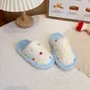 Chinelos de algodão com bolinhas coloridas dopamina para crianças, leves e antiderrapantes, estilo popular para outono e inverno, chinelos de interior com design de bico fechado e forro fofo