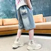 Pantalones Cortos para Niños Ropa de Verano 2026 Nuevo Estilo Pantalones Finos de Mezclilla para Niños Pantalones de Verano para Niños Mayores Pantalones Cortos Casuales para Niños