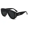Gafas de Sol Protectoras Solares de Marco Grande Estilo Retro Europeo y Americano para Adelgazar la Mirada, Alta Gama Elegantes, Gafas de Piloto de Moda para Celebridades de Internet