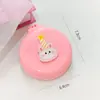 Pente de almofada de ar fofo de desenho animado macaron, pente pequeno portátil de alta estética com espelho e função de massagem, atacado