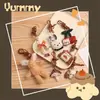 Collar de Cuello de Peluche Tridimensional de Dibujos Animados para Niñas, Cadena de Suéter de Tela Linda y Divertida con Colgante de Muñeca