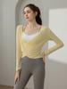 Traje de Danza Yoga Ajustado de Otoño e Invierno Advanced Sense para Mujer, Top de Manga Larga para Fitness, Blusa Deportiva para Entrenamiento Pilates