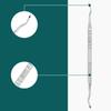 Cuchara para recoger uñas de acero inoxidable de fábrica, juego de 3 piezas con dispositivo de doble cabezal para pulir uñas de los pies, lima de uñas, herramienta de pedicura